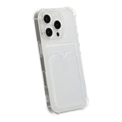 iPhone 16 Pro Mobilskal Stöttåligt med Korthållare - Transparent, bild 4