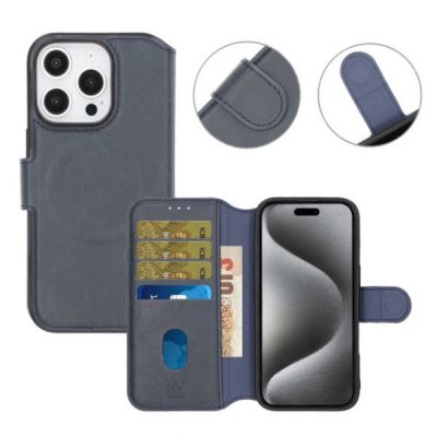 iPhone 16 Pro Plånboksfodral RV - Blå