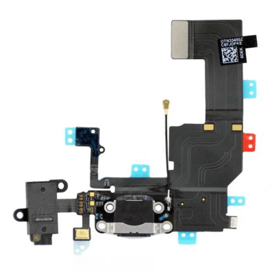 IPhone 5C Laddkontakt & Hörlursuttag - Svart