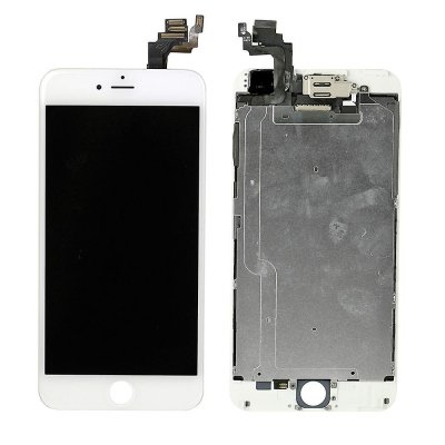 iPhone 6 Plus komplett LCD skärm med smådelar - Vit