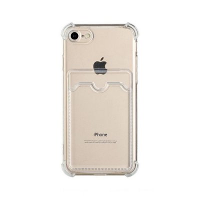 iPhone 7/8/SE2 TPU Mobilskal med Korthållare - Transparent