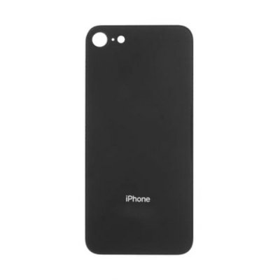 iPhone 8 Baksida Glas med Självhäftande tejp - Svart