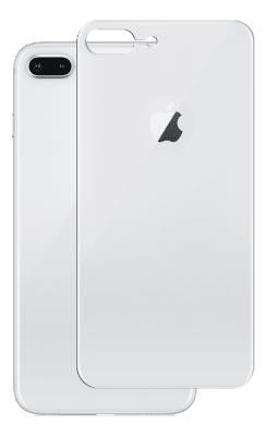 Panzer iPhone 8 Plus För baksida Curved Silicate Glass Back - Silver