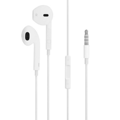 Headset Earpods för iPhone med volymkontroll - Vit, bild 2