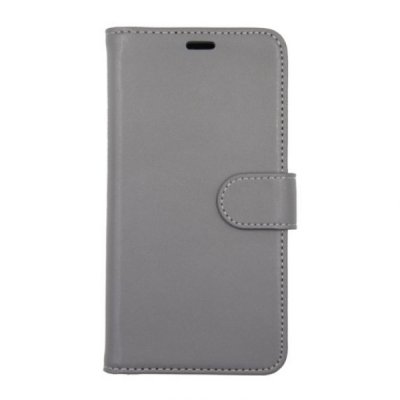 iPhone X/XS Plånboksfodral - Äkta läder - Grå