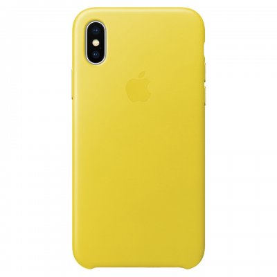 Apple iPhone X Läderskal Original - Vårgul - MRGJ2ZM/A