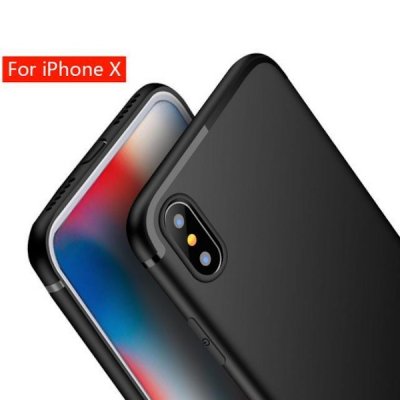 iPhone X Ultra Slim TPU Skal - Svart