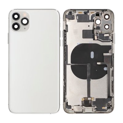 iPhone 11 Pro Max Original Baksida med Komplett Ram och små delar - Vit