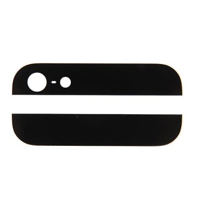 IPhone 5 Övre och nedre glas för baksida - Svart