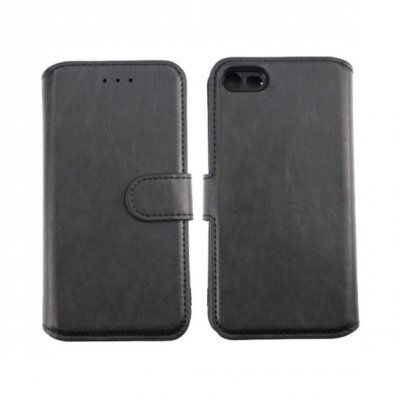 RV iPhone 7/8/SE 2020/2022 TPU Läderfodral med Ställ - Svart