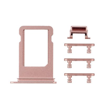 iPhone 7 Plus Simkortshållare, Sidoknappar - Roséguld