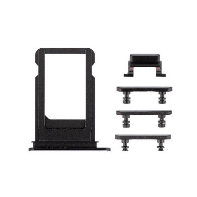 IPhone 7 Plus Simkortshållare, Sidoknappar - Svart