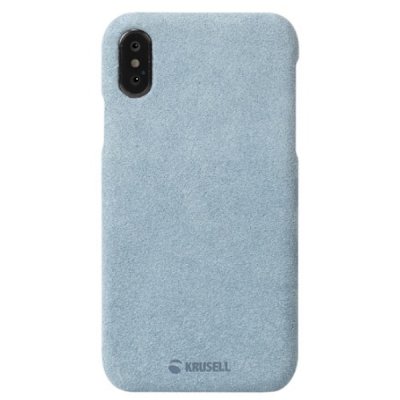 Krusell iPhone X/XS Skal Broby - Mockat Läder - Blå