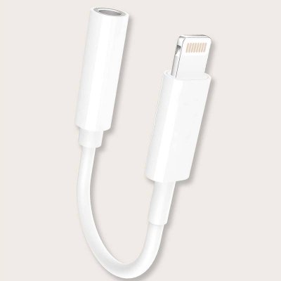 Lightning till 3,5 mm Adapter för hörlurar till iPhone - Vit, bild 2
