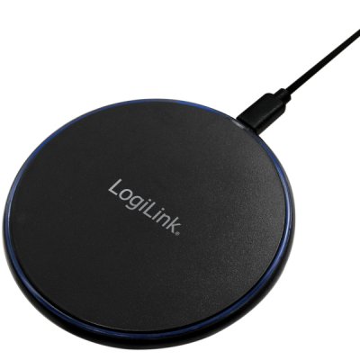 LogiLink Trådlös laddare Qi 10W Fast charging pad - Svart