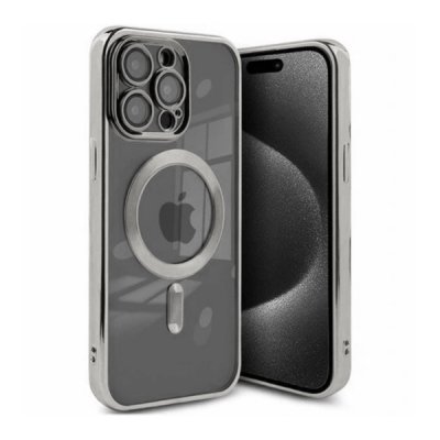 Luxury Mobilskal med Magsafe iPhone 15 Pro - Silver