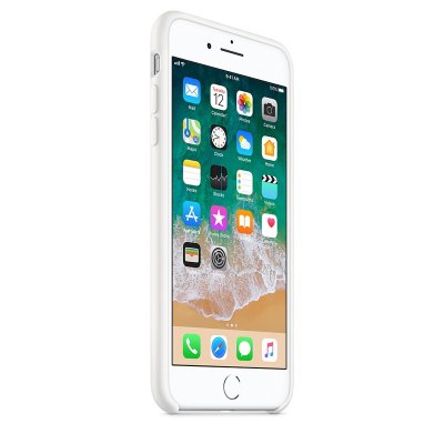 Apple iPhone 8 Plus / 7 Plus Silikonfodral Original - Vit, bild 3