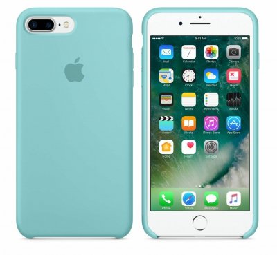 Apple iPhone 7 Plus / 8 Plus Silikonskal Original - Sea Blue, bild 2