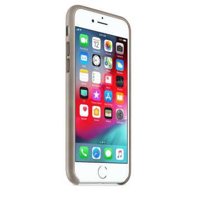 Apple Läderskal för iPhone 8 / 7 - Mullvadsgrå, bild 3