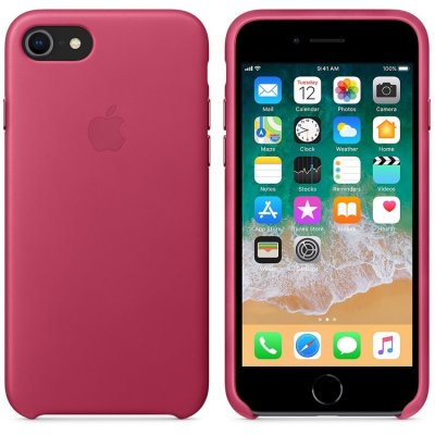 Apple iPhone 8 / 7 / SE 2 Läderskal Original - Pink Fuchsia, bild 2