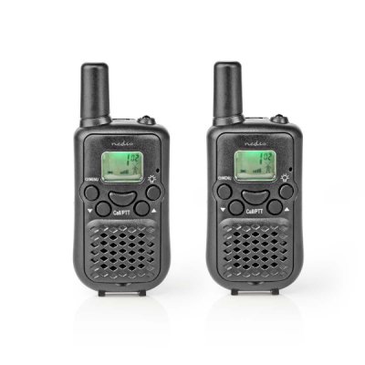 Nedis Walkie-Talkie 2 x handenheter 5km PTT/VOX 2,5h - Svart, bild 2