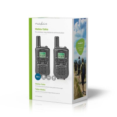 Nedis Walkie-Talkie 2 x handenheter 5km PTT/VOX 2,5h - Svart, bild 9