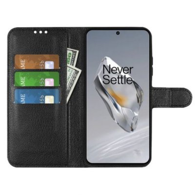 OnePlus 12 5G Plånboksfodral med Stativ - Svart