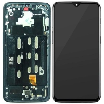 OnePlus 6T Original Skärm AMOLED - OEM Ram - Svart