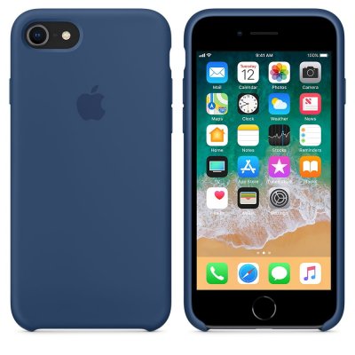 Apple iPhone 8 / 7 / SE 2 Silikonskal Original - Cobalt Blå, bild 3