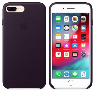 Apple iPhone 8 Plus / 7 Plus Läderskal Original - Dark Aubergine