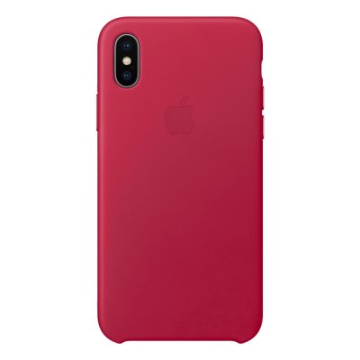 Apple iPhone X Läderskal Original - Pink Fuchsia