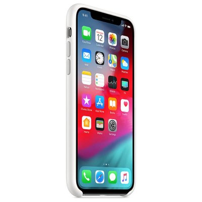Apple iPhone XS Original Silikonskal - Vit, bild 3
