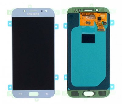 Samsung J5 2017 Komplett Skärm LCD Display Touch Glas - Original - Silver Blå