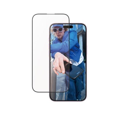 PanzerGlass Aluminiumram Skärmskydd Apple iPhone 15 Plus/16 Plus - Svart