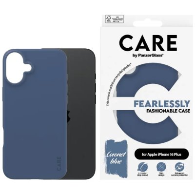 PanzerGlass Care Fashionable Case till iPhone 16 Plus - Blå