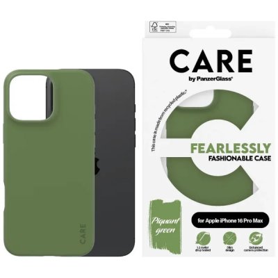PanzerGlass Care Fashionable Case till iPhone 16 Pro Max - Grön