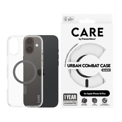 PanzerGlass Care iPhone 16 Plus Urban Combat Case Magsafe - Svart