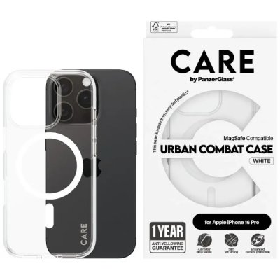 PanzerGlass Care iPhone 16 Pro Urban Combat Case Magsafe - Vit