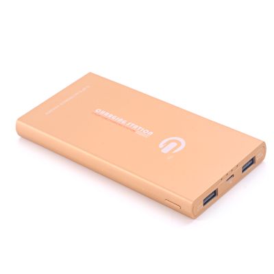 Powerbank 10000 mAh 2 USB-portar Snabbladdare - Gold, bild 3