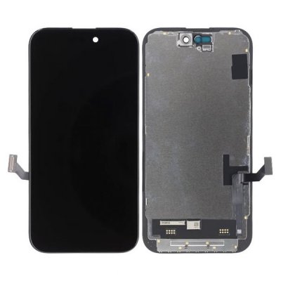 Premium LCD Skärm för iPhone 15 Svart med Flyttbar - IC