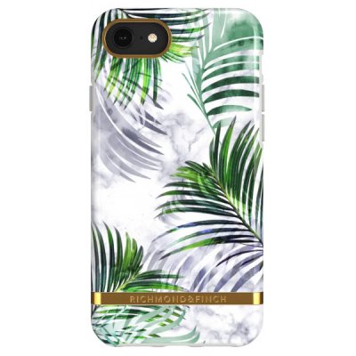 Richmond & Finch Skal för iPhone 6/6S/7/8/SE2 - White Marble Tropics