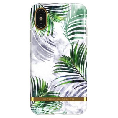 iPhone X/XS Skal - Richmond & Finch - White Marble Tropics