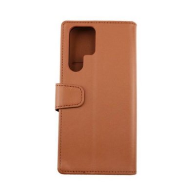 Samsung Galaxy S22 Ultra Plånboksfodral med Extra Kortfack - Brun