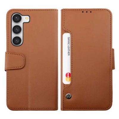 Samsung Galaxy S23 Plus Plånboksfodral med Extra Kortfack - Brun