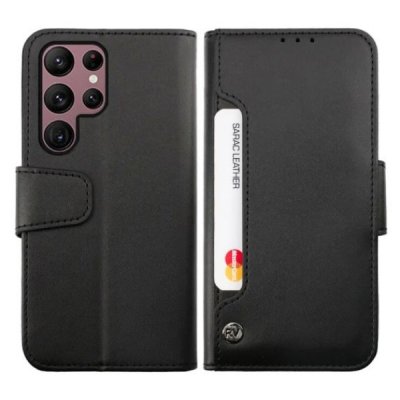 RV Samsung Galaxy S23 Ultra Plånboksfodral med Extra Kortfack - Svart