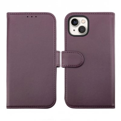 iPhone 14 Plus Plånboksfodral med Magnet och Avtagbart skal- Lila