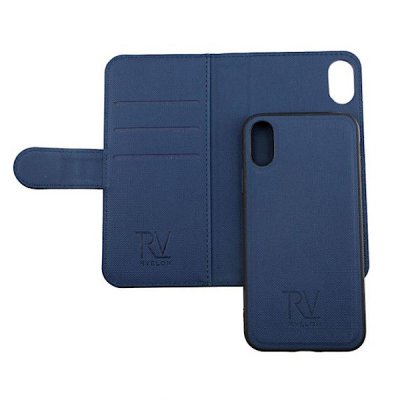 RV iPhone X/XS Plånboksfodral med Magnet och Avtagbart skal - Blå