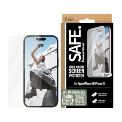 SAFE. by PanzerGlass till iPhone 15/16 Ultra-Wide Fit