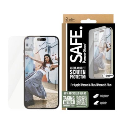 SAFE. by PanzerGlass till Apple iPhone 15 Plus/16 Plus - Ultra Wide Fit