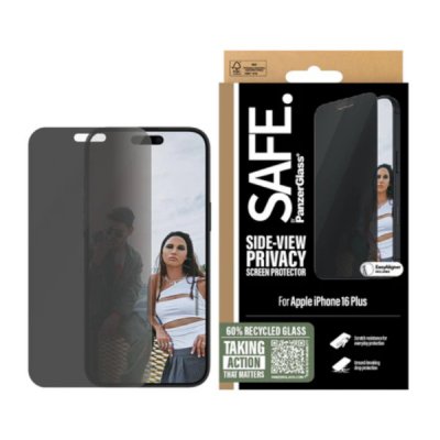 SAFE. Privacy by PanzerGlass till Apple iPhone 15 Plus/16 Plus - Ultra Wide Fit